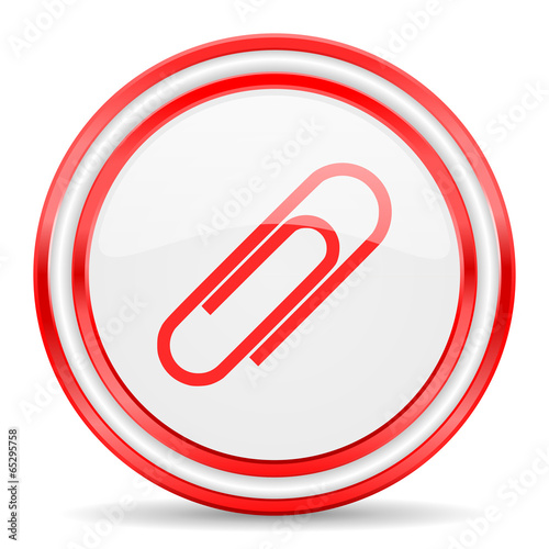 Free Download paperclip red white glossy web icon - GFXLoad