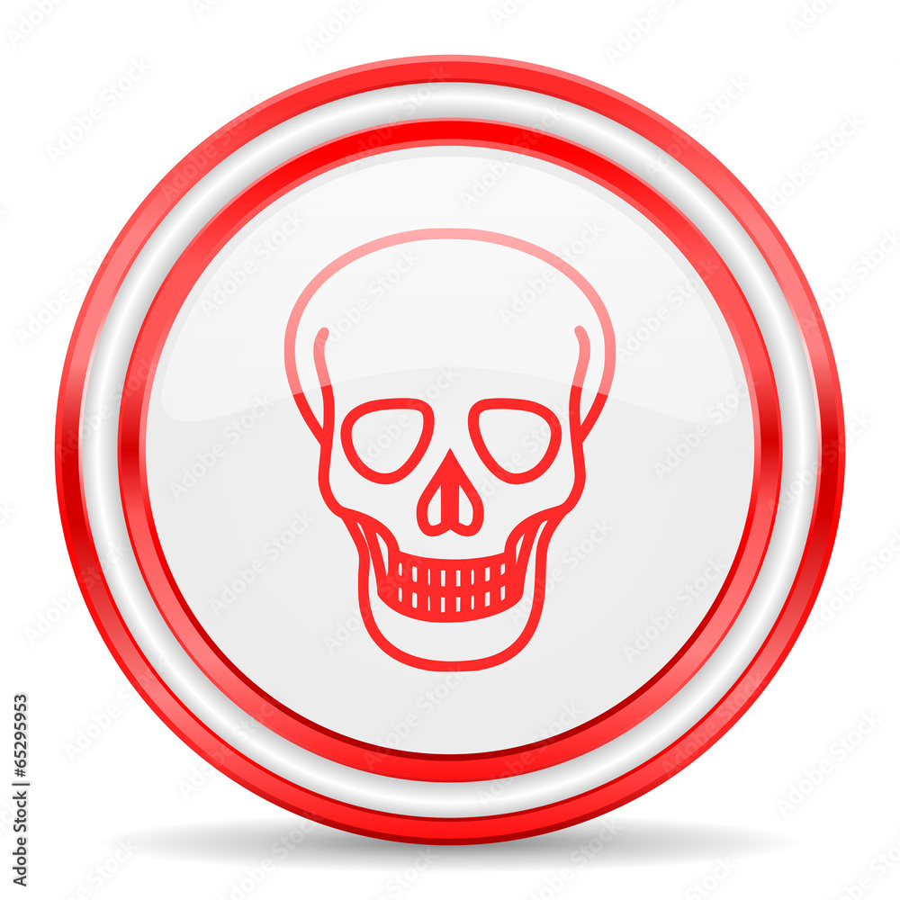 skull red white glossy web icon skull red white glossy web icon