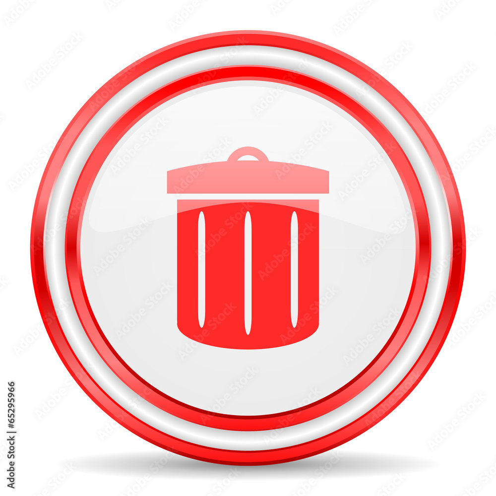 recycle red white glossy web icon recycle red white glossy web icon