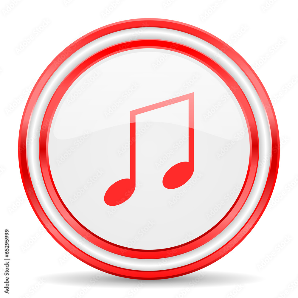 music red white glossy web icon music red white glossy web icon
