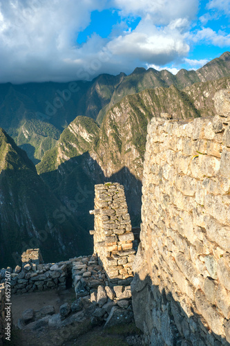 Guardhouse in Machu Picchu, Andes, Sacred Valley, Peru photo
