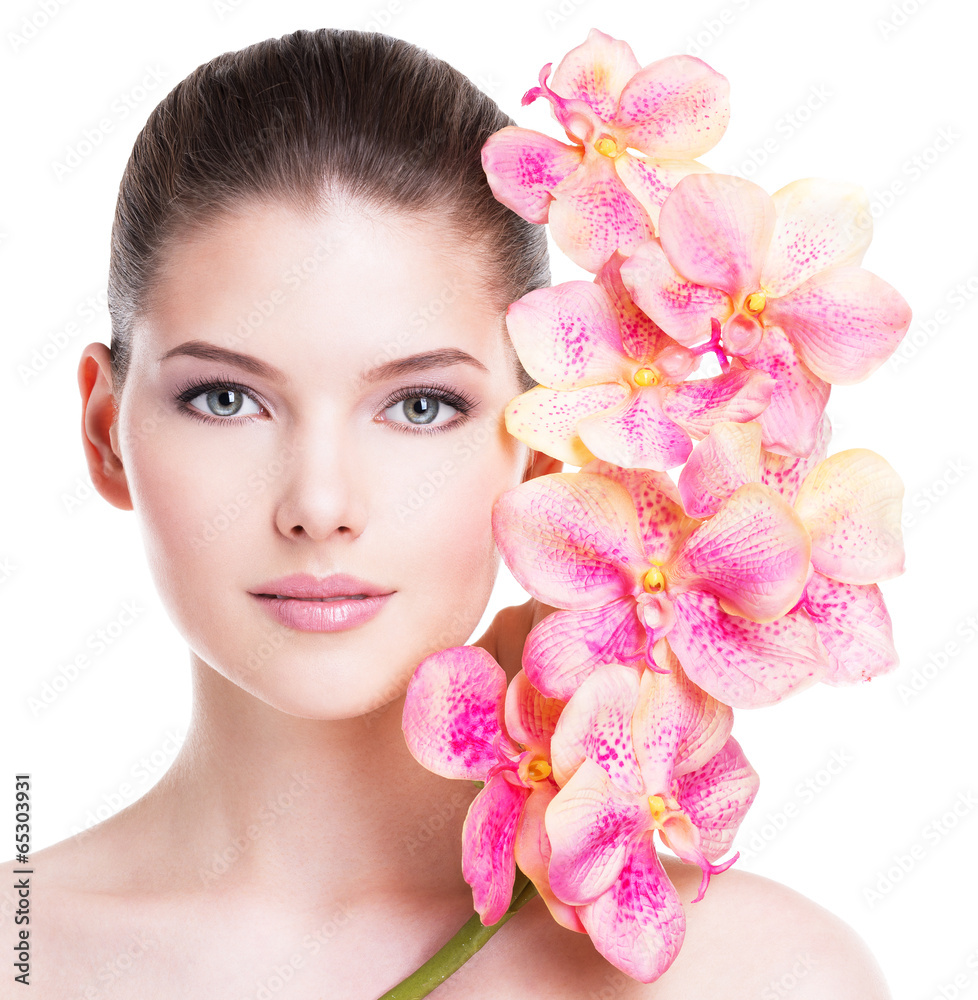 Beautiful face of woman with healthy skin. Beautiful face of woman with healthy skin.