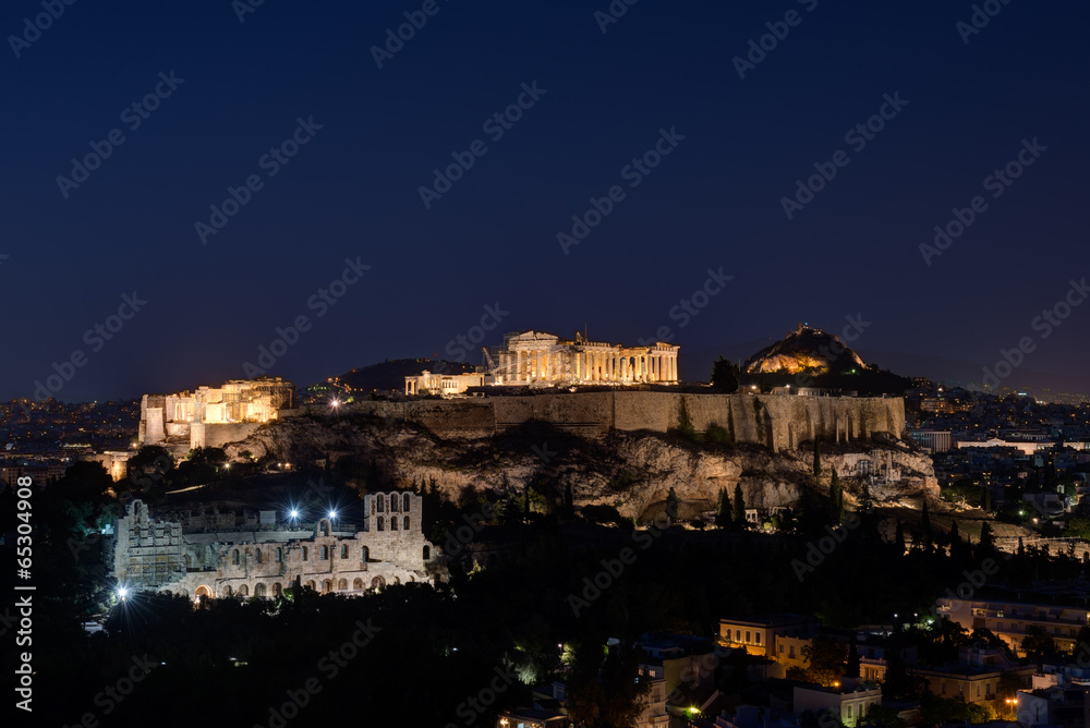 The Acropolis of Athens by Night