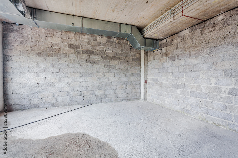 Unfinished building interior