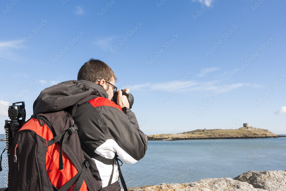 Young photographer travelling