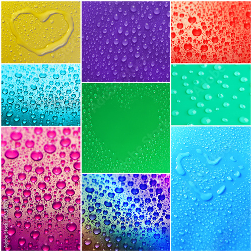 Water drops collage