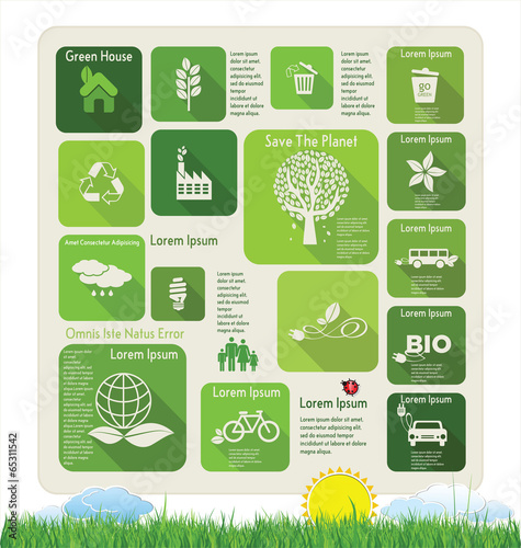 Modern ecology flat design template
