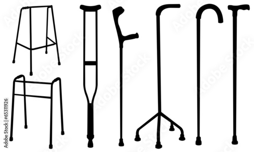 Leinwand Poster crutches