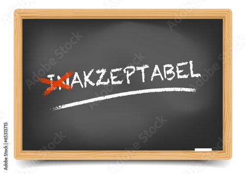 Schultafel Akzeptabel