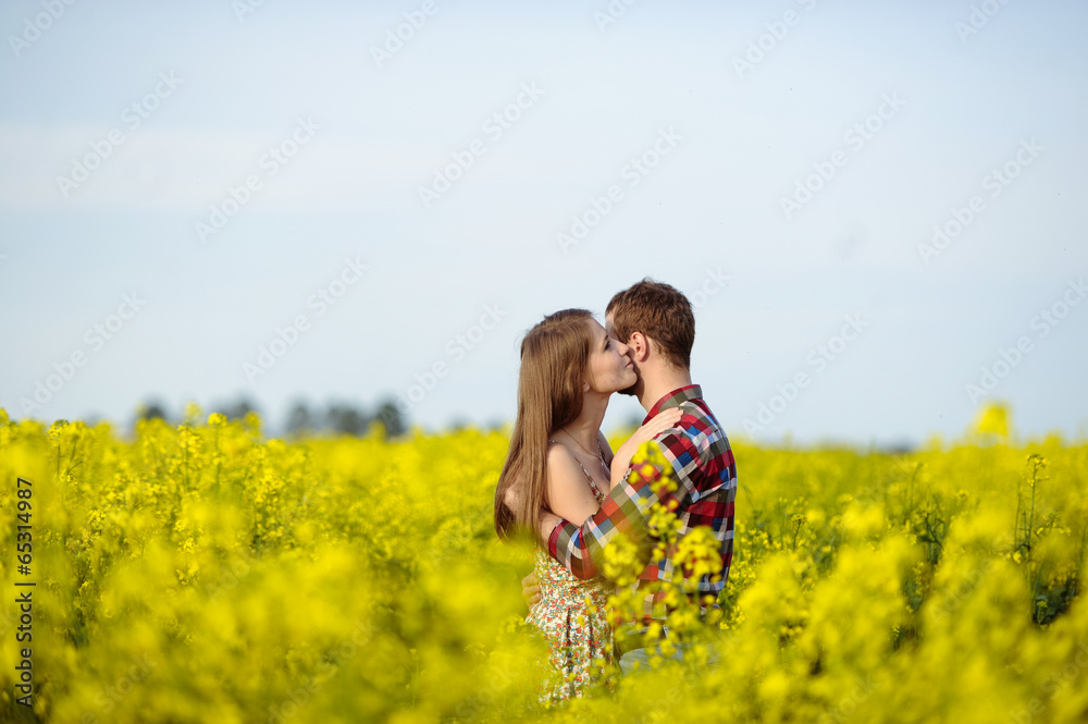Love for two on a fine spring meadow Love for two on a fine spring meadow