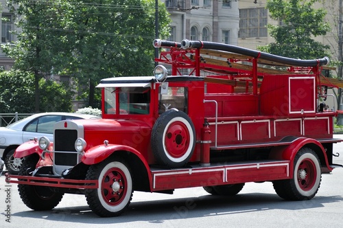 Russian retro fire truck