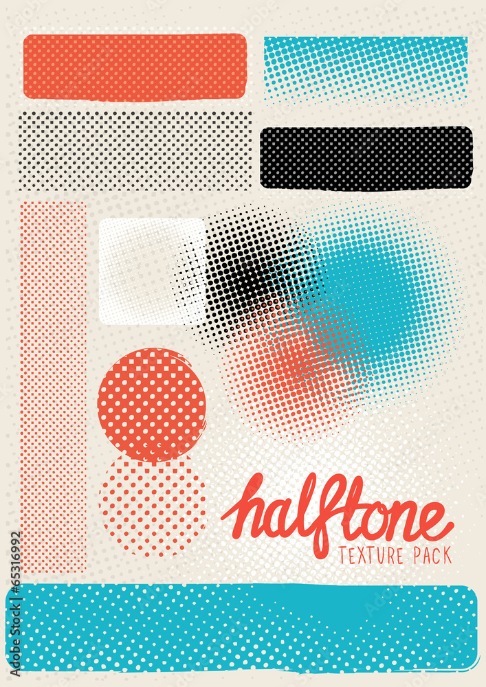 Vector Halftone Texture Pack - obrazy, fototapety, plakaty 