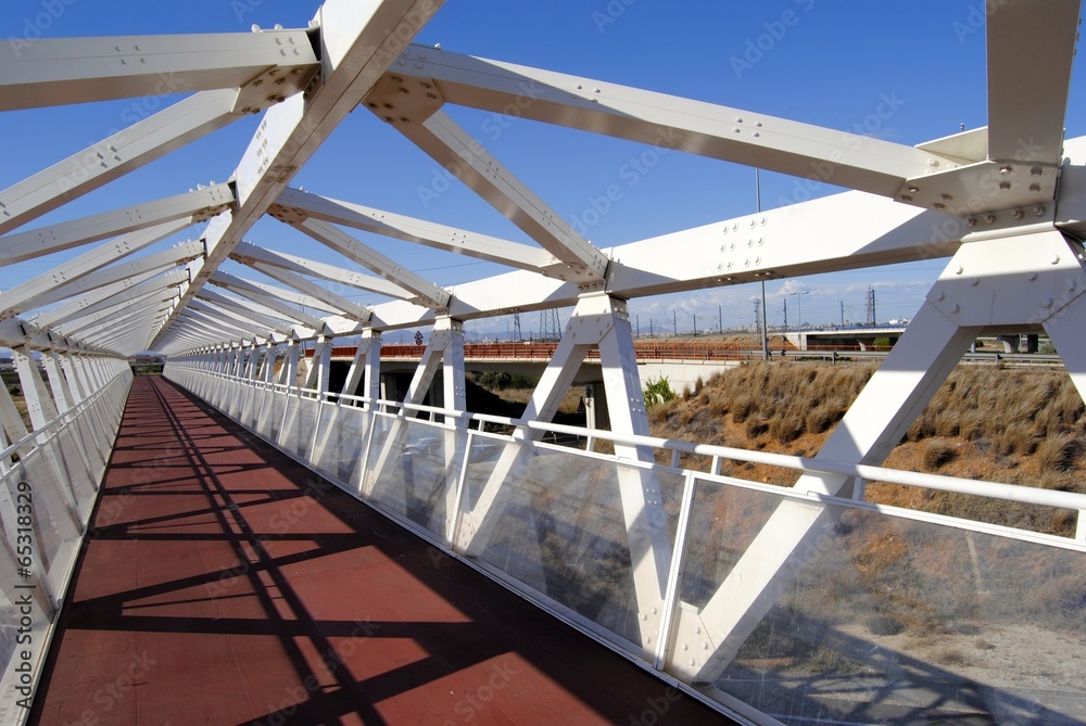 Fototapeta premium Puente carril para bici