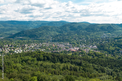 Fototapeta Naklejka Na Ścianę i Meble -  Panorama view to Baden-Baden, Germany