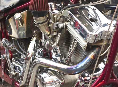 Tapety artystyczne Shiny motorcycle engine