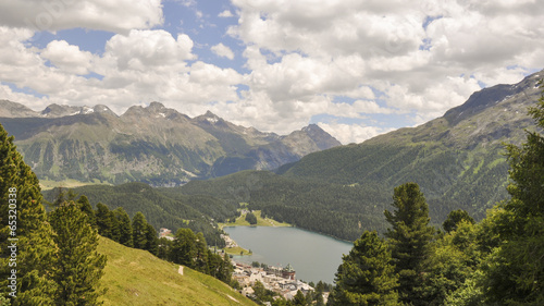 St. Moritz, Corviglia, Moritzersee, Alpen, Sommer, Schweiz © bill_17
