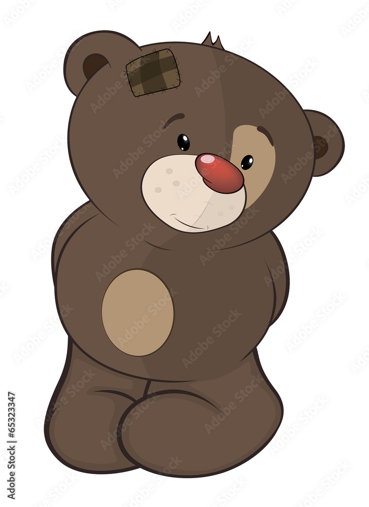 Obraz premium The stuffed toy bear cub cartoon