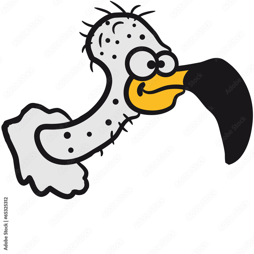 Obraz premium Lustiger Dummer Geier Kopf