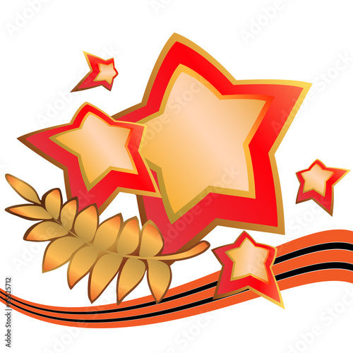 Stars with laurels and george ribbon third