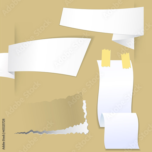 Collection with various pieces of paper