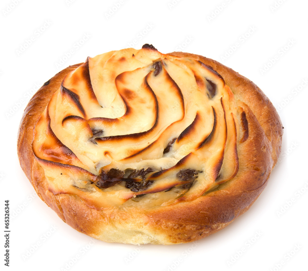 Fototapeta premium Delicious sweet cream bun