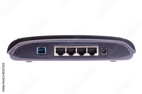 Optical network terminal isolated on white background