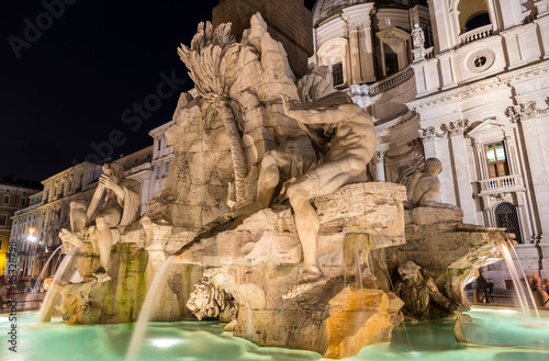 Fontana dei Quattro Fiumi in Rome, Italy