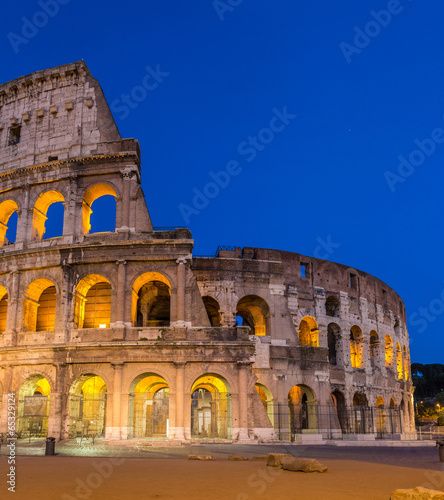 Photography Evening view of Colosseo in Rome, Italy