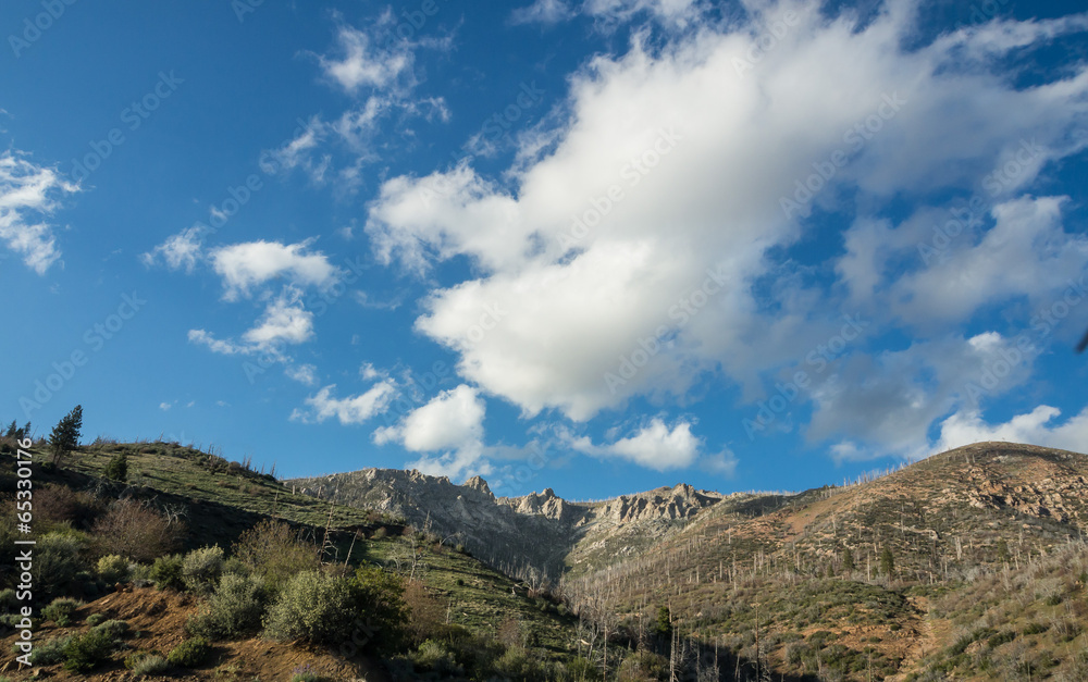 mountain of sequoia national forest in CA, USA