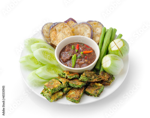 Chili paste thai style  ( healthy food ) photo