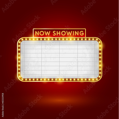 retro cinema sign