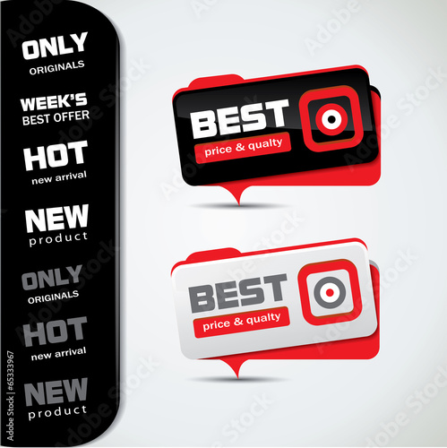 Best price promotional bubbles - red and black colors