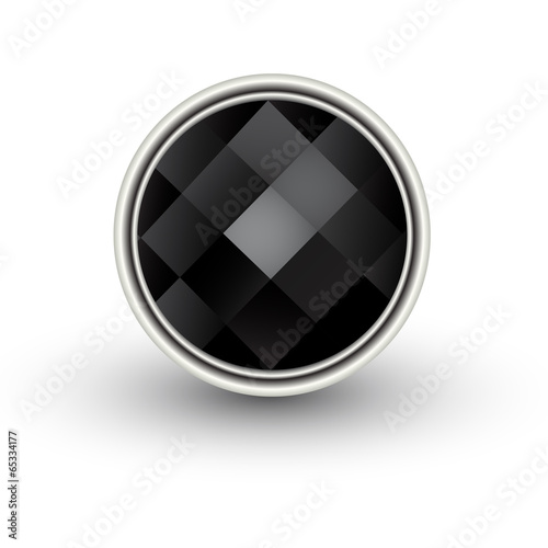 Black crystals. Gemstone.