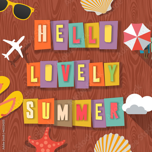 Wallpaper Mural Hello lovely summer travelling background Torontodigital.ca