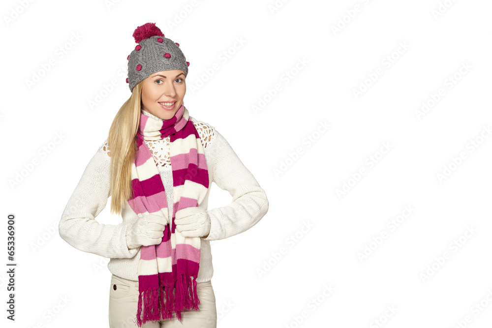 christmas, winter, beautiful woman in winter hat christmas, winter, beautiful woman in winter hat
