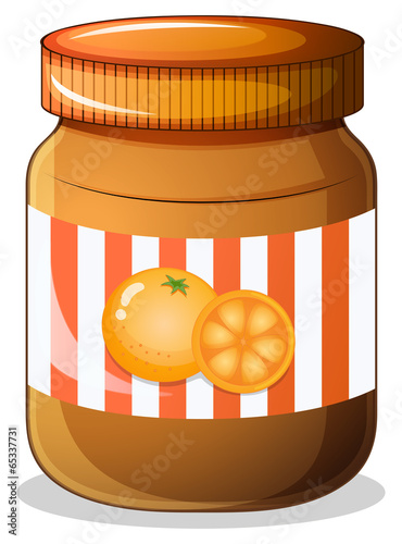 A bottle of orange jam
