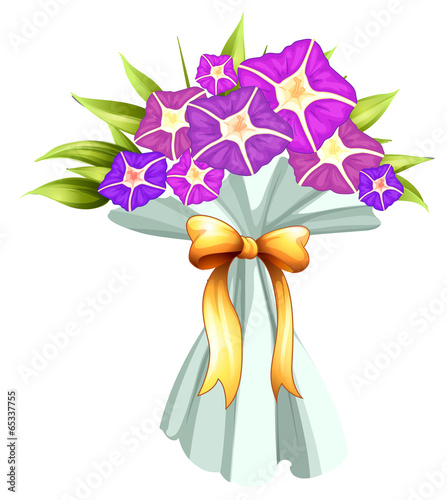 A boquet of violet flowers