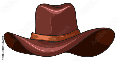 A brown coloured hat