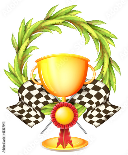 A golden trophy