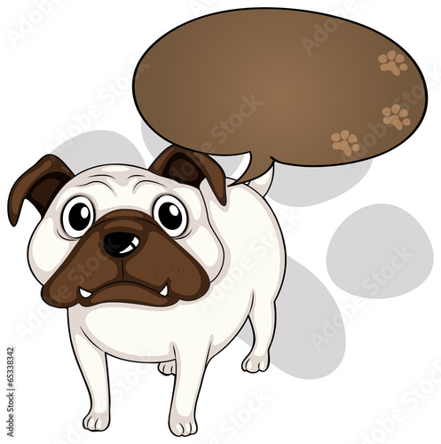 A dog with an empty thought