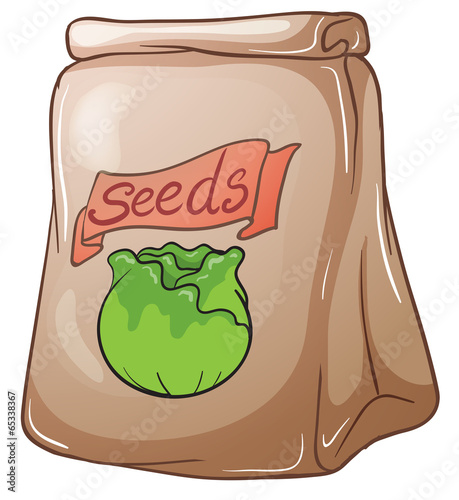 A paper pouch with seeds