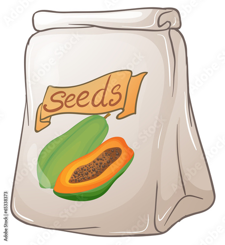 A pack of papaya seeds