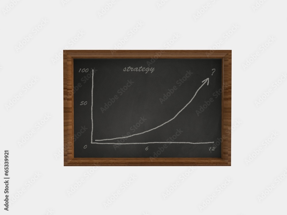 Business in black board on a white background Business in black board on a white background