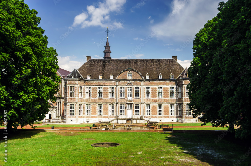Old abbey in small belgium city