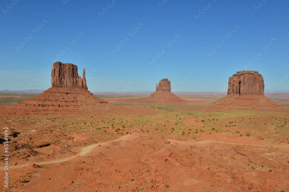 Monument Valley in the evening April 2014. Monument Valley in the evening April 2014.
