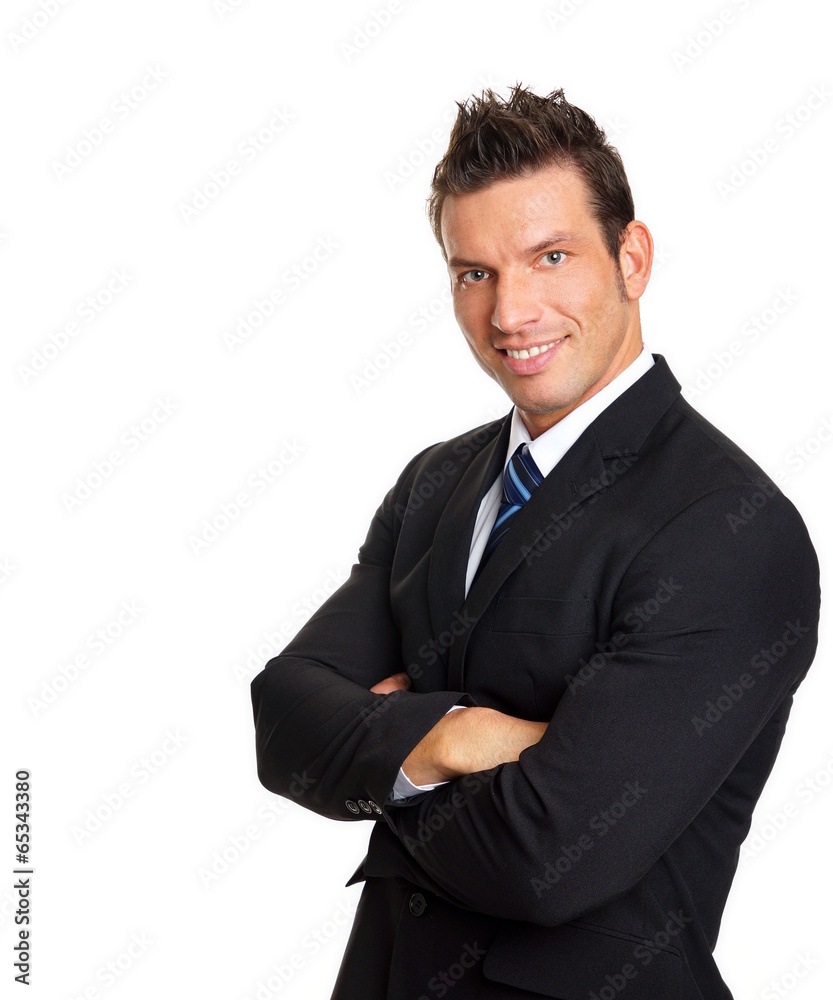 Portrait of handsome businessman, left you can write some text Portrait of handsome businessman, left you can write some text