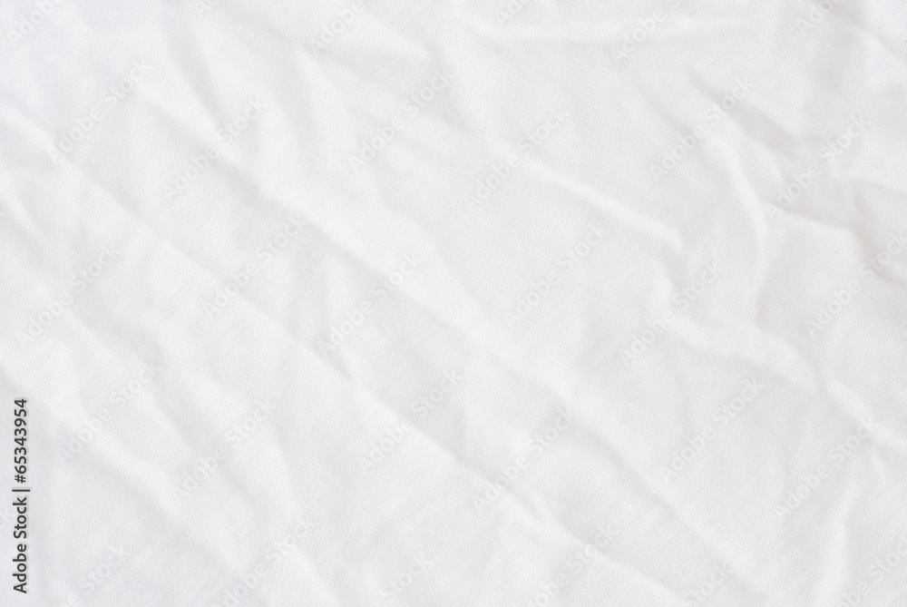 Obraz premium Wrinkle white cotton polyester fabric texture.