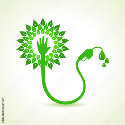 Bio fuel concept with nozzle stock vector