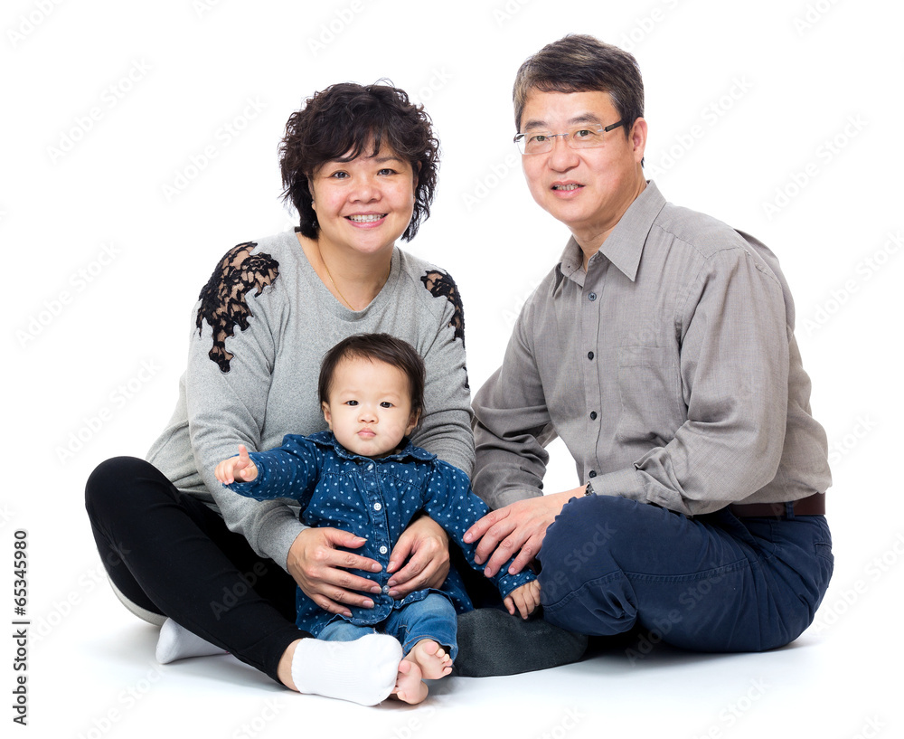 Happy grandparent with their granddaughter Happy grandparent with their granddaughter