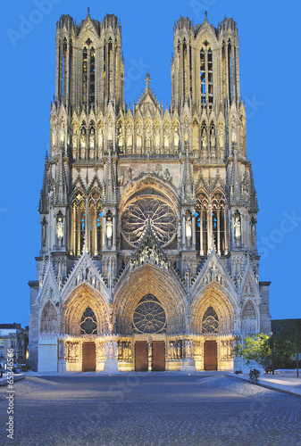 die berühmte Kathedrale von Reims in der Champagne